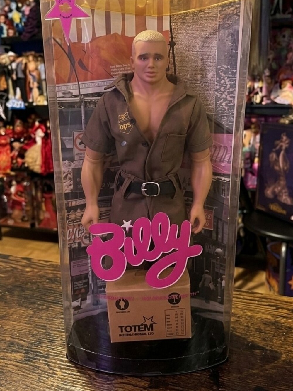 Vintage Billy Doll BPS Delivery Edition NIB Totem Int UPS Rare Gay Interest
